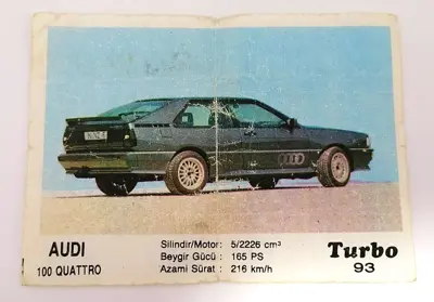 Обява: ⭐ Картинка Turbo Турбо черно 93 Audi 100 Quattro ⭐