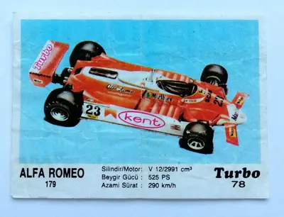 Обява: ⭐ Картинка Turbo Турбо черно 78 Alfa Romeo 179 ⭐