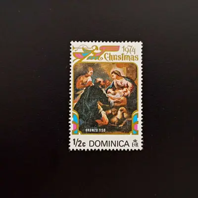 Обява: 🇩🇲 Доминика 1974 1/2 цента Коледа Картини 🇩🇲