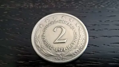 Обява: Монета - Югославия - 2 динара | 1973г.