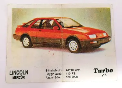 Обява: ⭐ Картинка Turbo Турбо черно 71 Lincoln Mercur ⭐