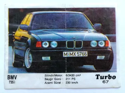 Обява: ⭐ Картинка Turbo Турбо черно 67 BMV 735i ⭐
