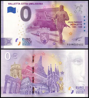 Обява: 🇲🇹 Малта 2021 0 евро Valetta Citta Umilissima UNC нова 🇲🇹