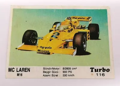 Обява: ⭐ Картинка Turbo Турбо черно 116 MC Laren M16 ⭐