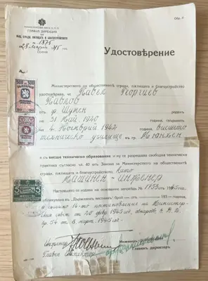 Обява: Удостоверение за правоспособност