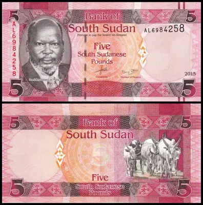 Обява: 🇸🇸 Южен Судан 2015 5 паунда UNC нова 🇸🇸