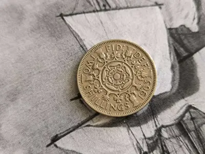 Обява: Монета - Великобритания - 2 шилинга | 1963г.