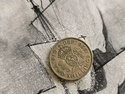 Обява: Монета - Великобритания - 2 шилинга | 1950г.