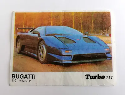 Обява: ⭐ Картинка Turbo Турбо черно 217 Bugatti 110 ⭐