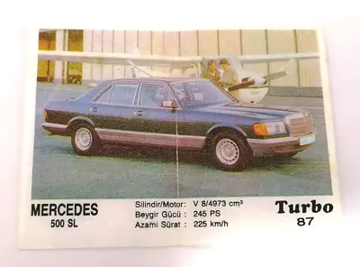 Обява: ⭐ Картинка Turbo Турбо черно 87 Mercedes 500 SL ⭐