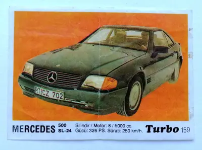 Обява: ⭐ Картинка Turbo Турбо черно 159 Mercedes 500 SL-24 ⭐