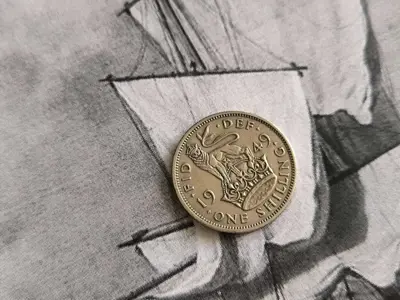 Обява: Монета - Великобритания - 1 шилинг | 1949г.