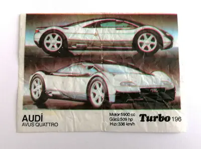 Обява: ⭐ Картинка Turbo Турбо черно 196 Audi Avus Quattro ⭐