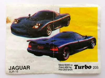 Обява: ⭐ Картинка Turbo Турбо черно 205 Jaguar XJR-15 ⭐