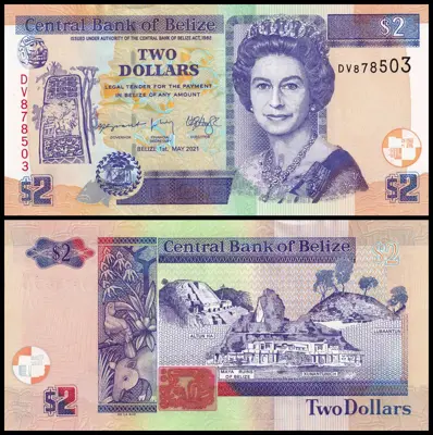 Обява: 🇧🇿 Белиз 2021 2 долара UNC нова 🇧🇿