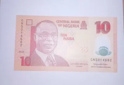 Обява: Нигерия 10 найра 2022 UNC