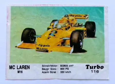 Обява: ⭐ Картинка Turbo Турбо черно 116 MC Laren M16 ⭐