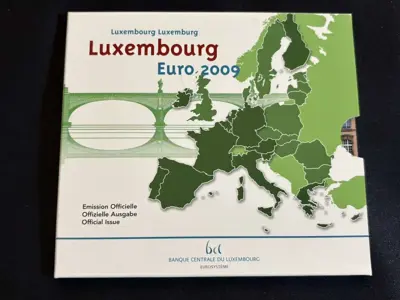 Обява: Люксембург 2009 – Комплектен банков евро сет от 1 цент до 2 евро + 2 двуеврови възпоменателни монети