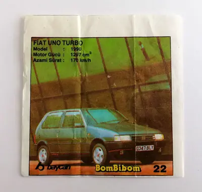 Обява: ⭐ Картинка BomBibom 1-60 22 Fiat Uno Turbo ⭐