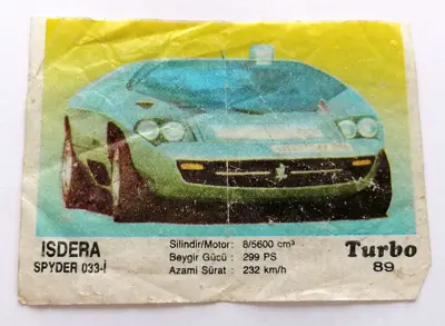 Обява: ⭐ Картинка Turbo Турбо черно 89 Isdera Spyder 033-i ⭐