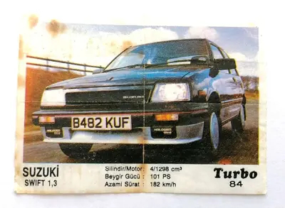 Обява: ⭐ Картинка Turbo Турбо черно 84 Suzuki Swift 1,3 ⭐