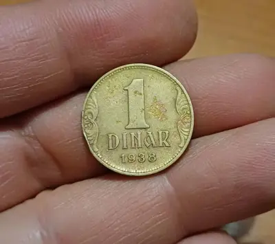 Обява: 1 динар Югославия 1938