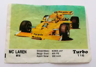 Обява: ⭐ Картинка Turbo Турбо черно 116 MC Laren M16 ⭐