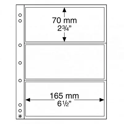 Обява: Leuchtturm Numis – 3C листи за три банкноти / опаковка от 10 броя