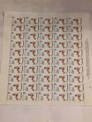 Обява: Пощенски марки "Световно първенство по модерен петобой - София 97"