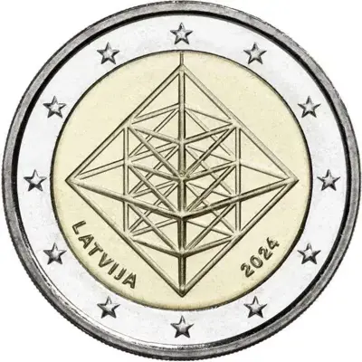 Обява: Латвия 2024 – 2 евро - Пузурис - Строу Мобил UNC