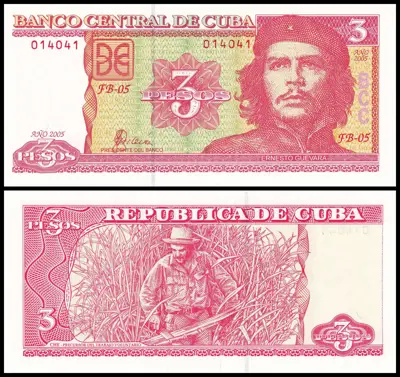 Обява: 🇨🇺 Куба 2005 3 песос UNC нова 🇨🇺