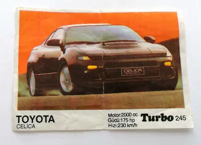 Обява: ⭐ Картинка Turbo Турбо черно 245 Toyota Celica ⭐