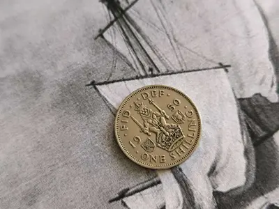 Обява: Монета - Великобритания - 1 шилинг | 1950г.