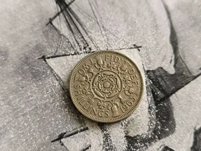 Обява: Монета - Великобритания - 2 шилинга | 1963г.