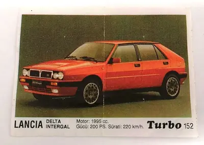 Обява: ⭐ Картинка Turbo Турбо черно 152 Lancia Delta Inter ⭐