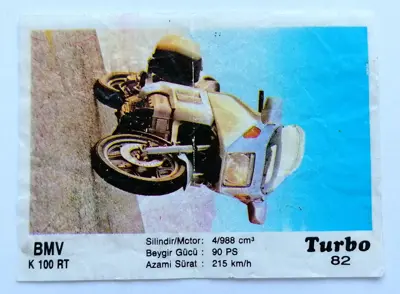 Обява: ⭐ Картинка Turbo Турбо черно 82 BMV K 100 RT ⭐