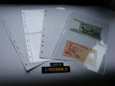 Обява: Schulz / Marcia резервни листи за 4 банкноти 58x180 mm / оп.10 бр /