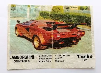 Обява: ⭐ Картинка Turbo Турбо черно 68 Lamborghini Countach ⭐