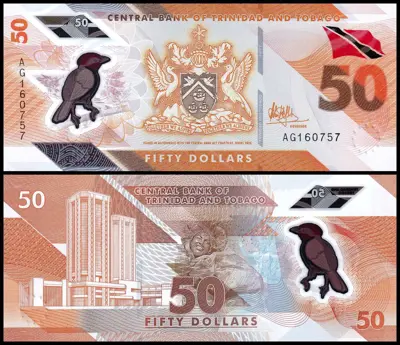 Обява: 🇹🇹 Тринидад и Тобаго 2020 50 долара полимер UNC нова 🇹🇹