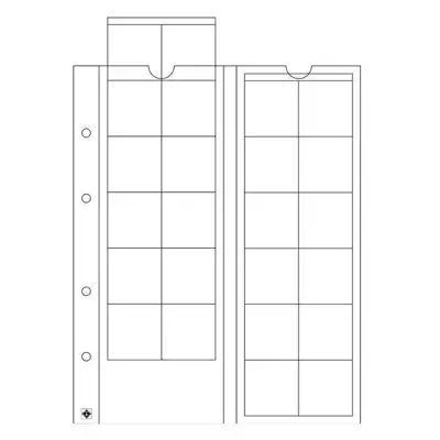 Обява: Leuchtturm Optima 34 листи 24 монети до 34 мм /оп.5 бр/