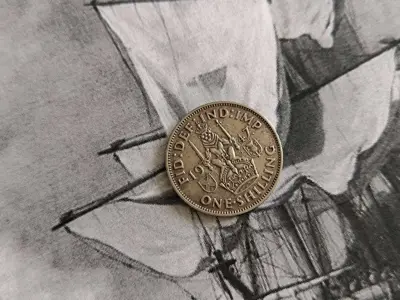 Обява: Монета - Великобритания - 1 шилинг | 1947г.