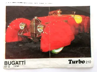 Обява: ⭐ Картинка Turbo Турбо черно 210 Bugatti 57 S 1936 ⭐
