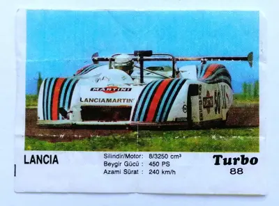 Обява: ⭐ Картинка Turbo Турбо черно 88 Lancia ⭐