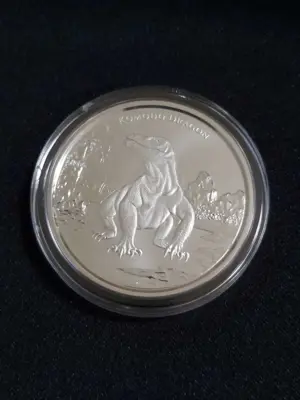 Обява: Токелау 2022 – 2 долара - Комодски варан , 1 OZ , Сребърна монета