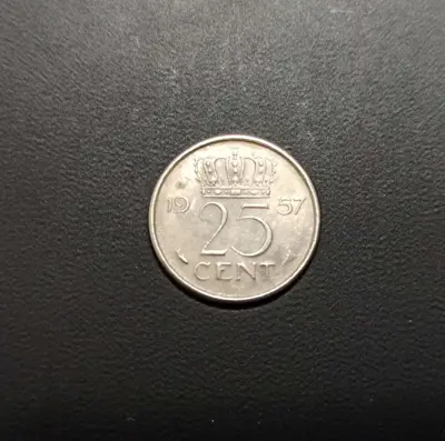 Обява: 🇳🇱 Холандия 1957 25 цента 🇳🇱