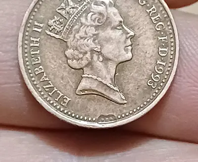 Обява: 1 пени Великобритания С МАТРИЧЕН ДЕФЕКТ