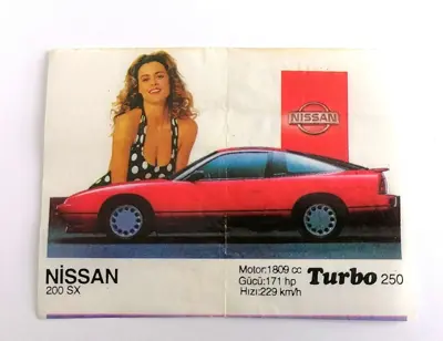 Обява: ⭐ Картинка Turbo Турбо черно 250 Nissan 200 SX ⭐