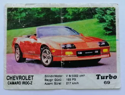Обява: ⭐ Картинка Turbo Турбо черно 69 Chevrolet Camaro Ir ⭐