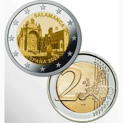 Обява: Испания 2025 – 2 евро - Испански ЮНЕСКО - Старият град на Саламанка