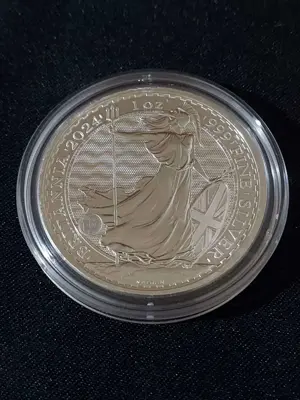 Обява: Великобритания 2024 - 2 паунда - "Британия" - 1 OZ – Сребърна монета